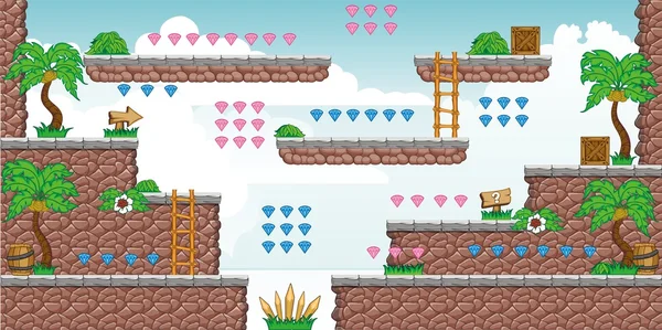 Tile set plataforma para o jogo 4 — Vetor de Stock