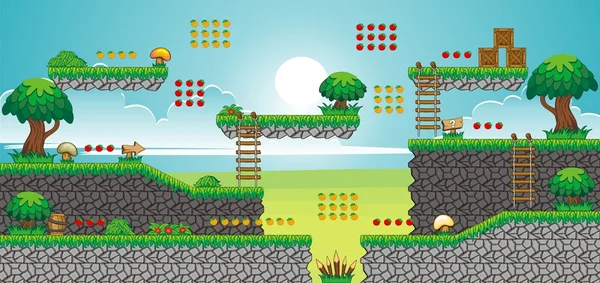 Tile set plataforma para o jogo 8 — Vetor de Stock