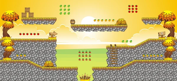 Tile set plataforma para o jogo 17 — Vetor de Stock