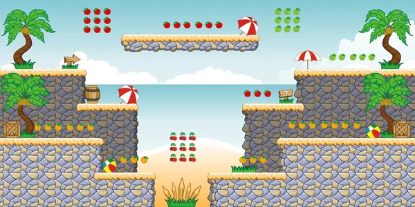 2D Jogo 18 Da Plataforma De Tileset Ilustração do Vetor - Ilustração de  cartoon, sinal: 38965059