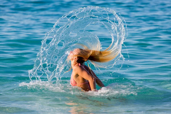 Portrait of a young blond woman — Stock Photo, Image