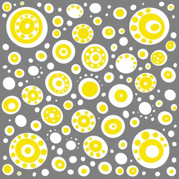 Vektor nahtlose abstrakte Muster von Kreisen. Ultimatives Grau und leuchtende Farben. — Stockvektor
