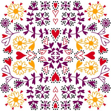 Sevgililer Günü için kalpli bir desen. Vektörsüz desen