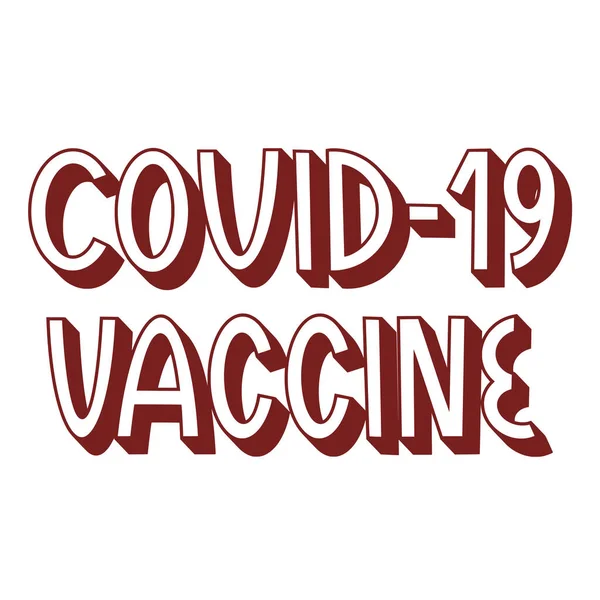 Poster COVID-19 aşısı. Vektör harfleri 