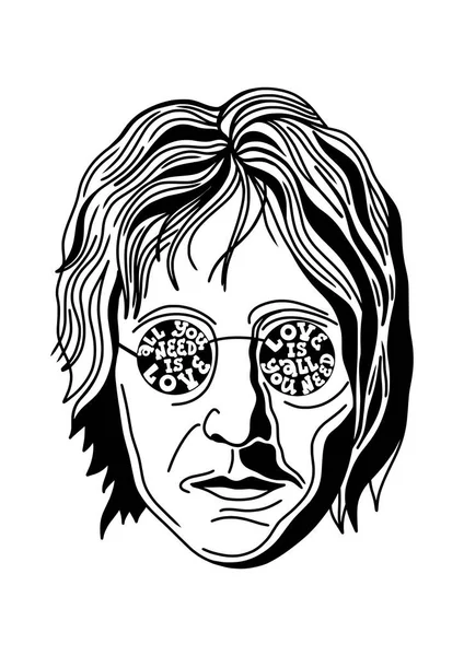 John Lennon 'ın portresi. Tek ihtiyacın olan aşk.