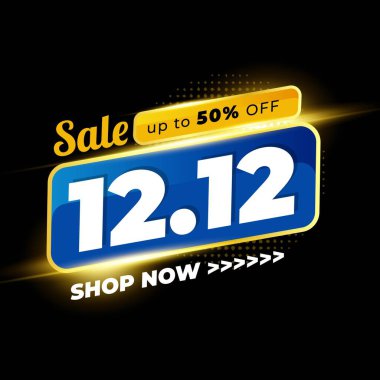 12.12 Alışveriş Günü Satışı Posteri arkaplanı.