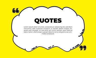 Tipografi tasarımı sohbet balonu arka planından alıntı yapıyor. Rem Ark 'ın alıntı metni arka plan plaka konsepti. Boş ver onları Pty Fram e citation. Q Uotation paragraf sembolü bolicon. Doublebracketcom m am arkow color
