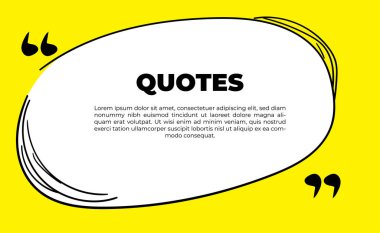 Tipografi tasarımı sohbet balonu arka planından alıntı yapıyor. Rem Ark 'ın alıntı metni arka plan plaka konsepti. Boş ver onları Pty Fram e citation. Q Uotation paragraf sembolü bolicon. Doublebracketcom m am arkow color