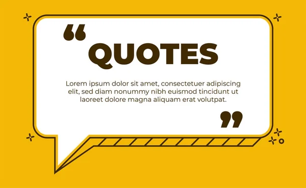 Typography design quote chatbubble background. Rem ark quote textbox postertem plate concept. Blank em pty fram e citation.Q uotation paragraph sym bolicon.Doublebracketcom m am arkwith yelow colour