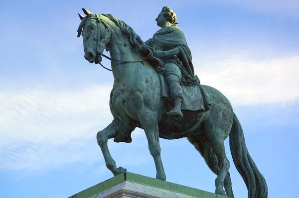 Statua in bronzo equestre del re Federico V — Foto Stock