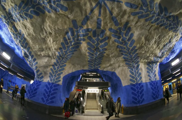 Estação de metrô de Estocolmo, Suécia. 06 de janeiro de 2013 — Fotografia de Stock