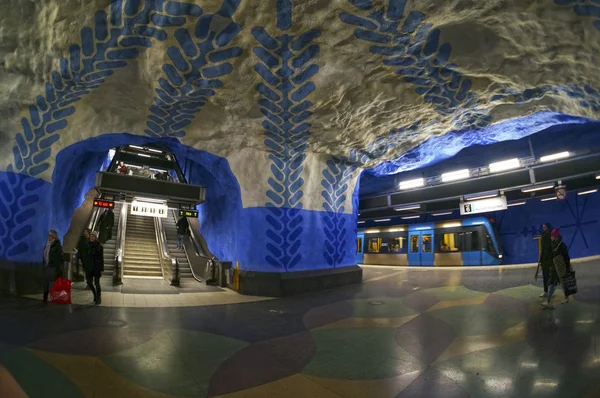 Estação de metrô de Estocolmo, Suécia. 06 de janeiro de 2013 — Fotografia de Stock