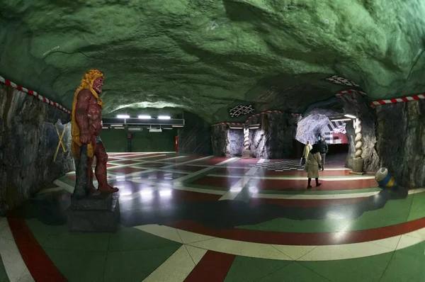 Stockholm metro istasyonu, İsveç. 06 Ocak 2013