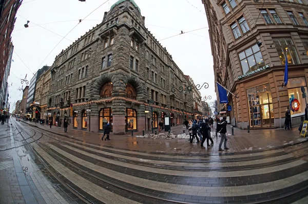 Helsinki, Finlandiya sokaklarında. 02 Ocak, 2013 — Stok fotoğraf