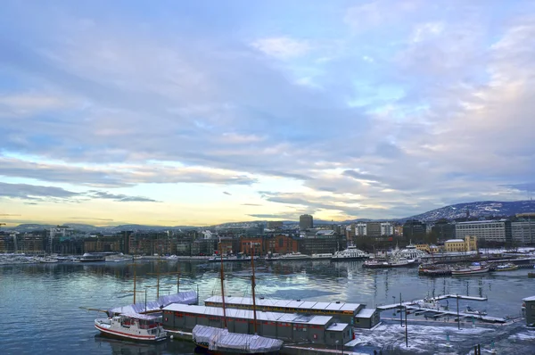 Oslo ve Oslo Fiyordu görünümünü. Norveç — Stok fotoğraf