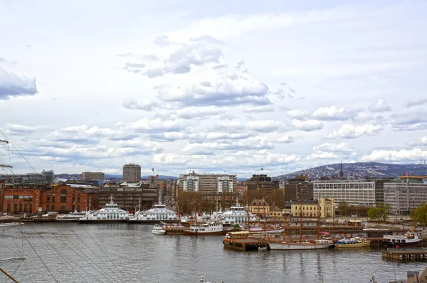 Uitzicht op Oslo en de Oslo Fjord — Stockfoto