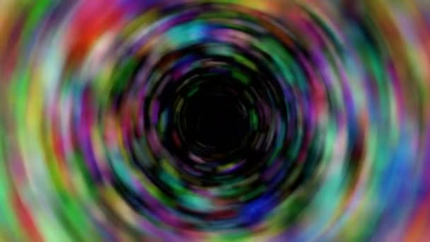 Färgglada cirklar stråla ut från centrum och ändra färg - Uhd 3840 x 2160 — Stockvideo