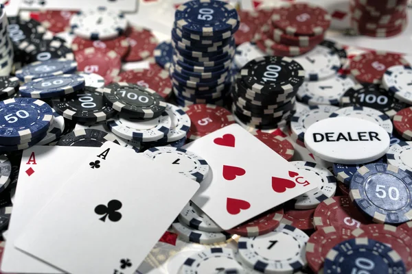 El lugar de un jugador de poker — Foto de Stock