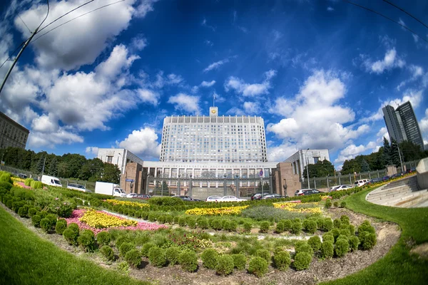 The House of the Government of the Russian Federation (the White House). Fisheye. September 02, 2016. Moscow. Russia