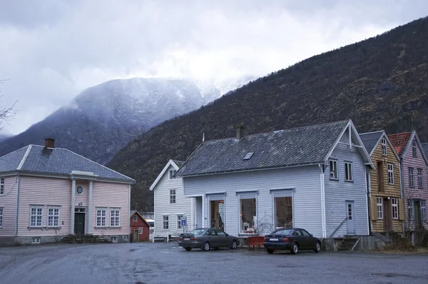 Ruas da Laerdal. Noruega. Maio 04, 2013 — Fotografia de Stock