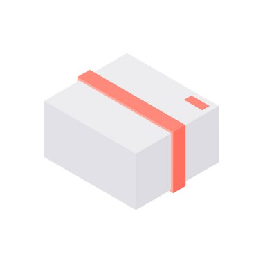 Kırmızı kurdeleli beyaz karton kutuda paket