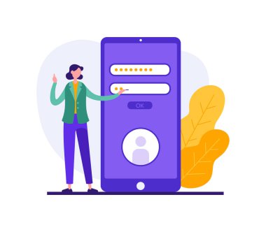 Sosyal medya hesabına akıllı telefondan giren kadın