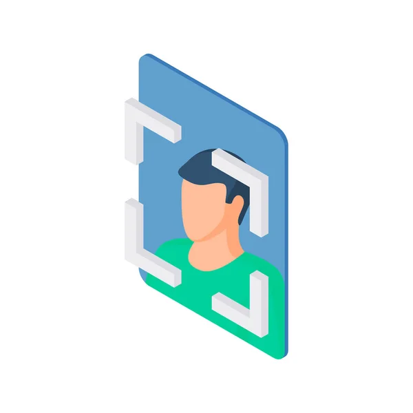 Ikona avatara člověka v rámečku — Stockový vektor