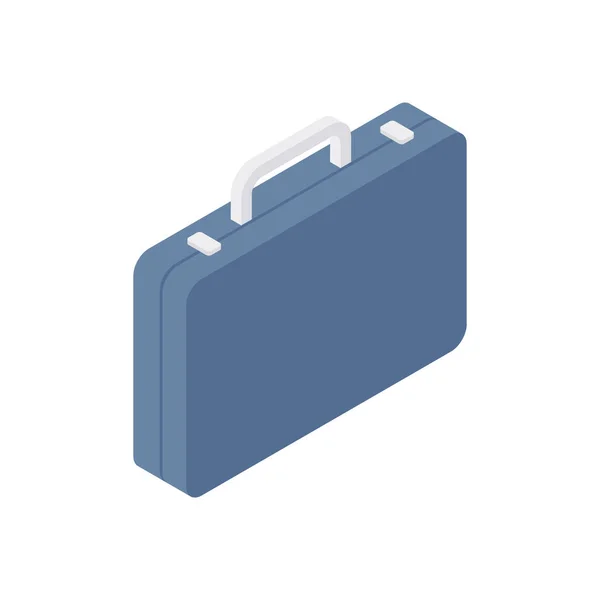 Icono de maletín azul moderno sobre fondo blanco — Vector de stock