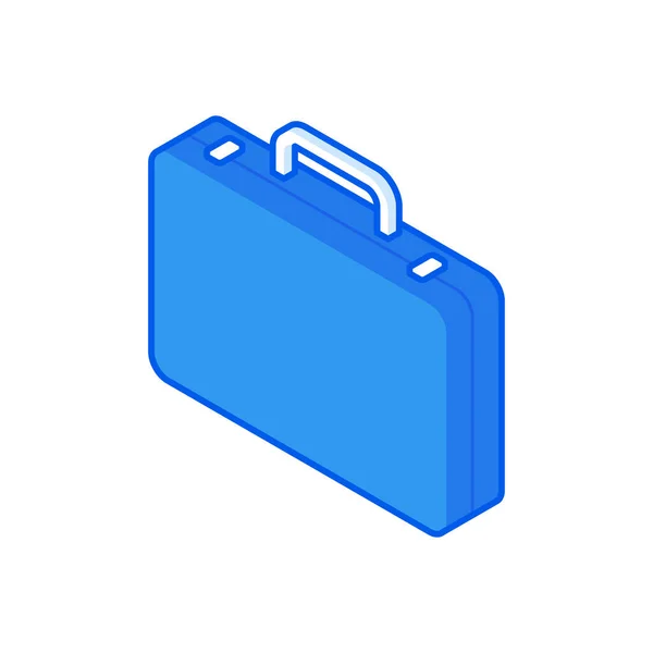 Icono de maletín azul moderno sobre fondo blanco — Vector de stock