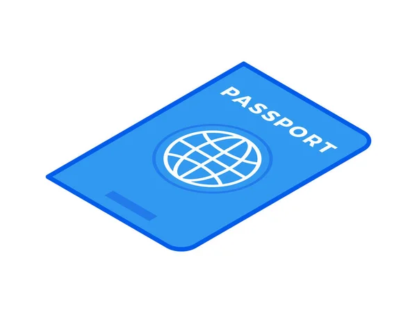 Vector design of cartoon passport for travel concept — Stock Vector