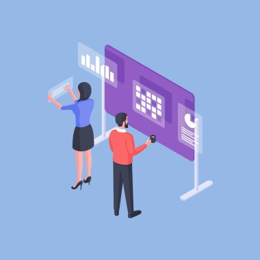 Colleagues analyzing data on whiteboard during meeting