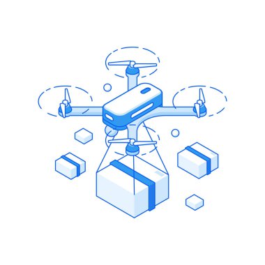 Modern İHA dağıtım servisi için web pankartı