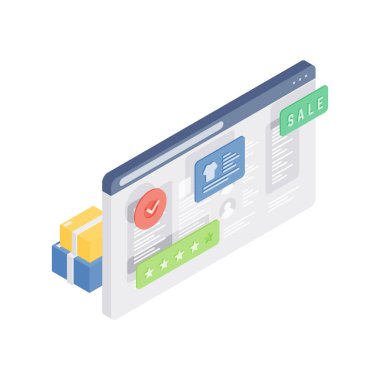 Satış sırasında çevrimiçi mağaza web sitesinin sayfası