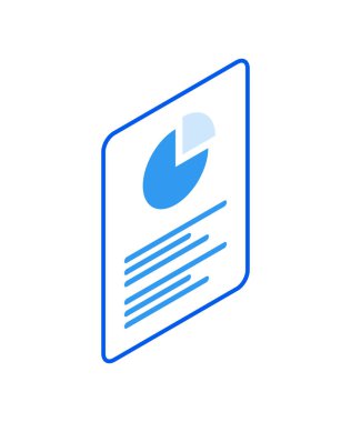 Finansal grafik simgesinin 3d vektör tasarımı