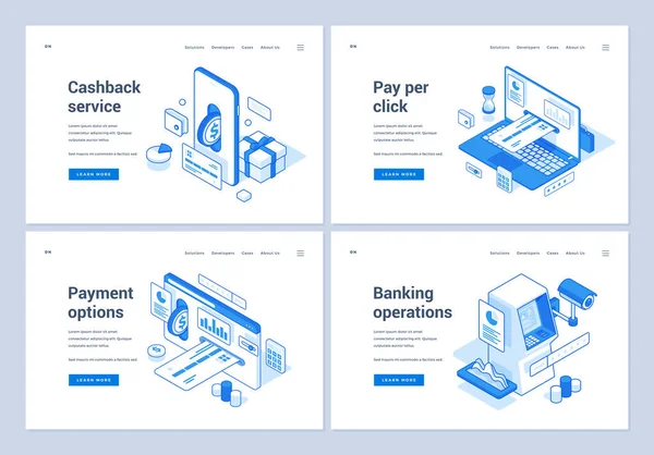 Çeşitli uygun finansal işlemler için reklam pankartları