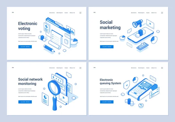 Uygun çağdaş elektronik hizmetler için web pankartları