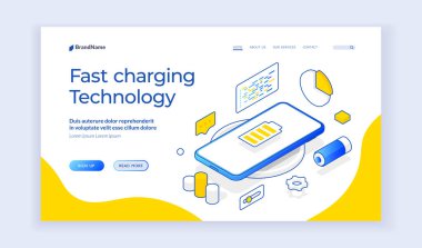 Modern teknolojiler için web sitesinin vektör bayrağı