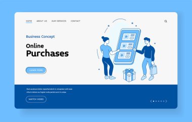 Mobil uygulamadan online alışveriş. İnsanlar web mağazasında ürün seçiyorlar