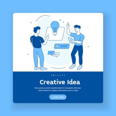 Gelişmekte olan yaratıcı fikirler. Yenilikçi yönetim stratejisi ile beyin fırtınası.