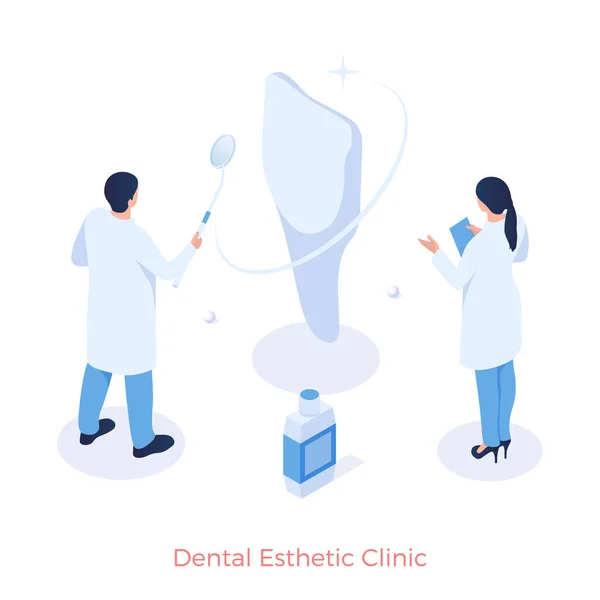 Clínica estética dental. Tratamiento odontológico del cálculo de eliminación de la cavidad oral Ilustración de stock