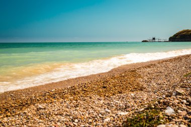 güneşli bir günde İtalyan sahil