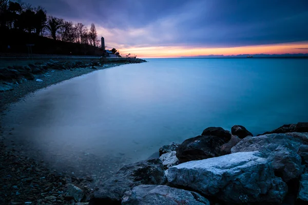 Soirée dans le golfe de trieste — Photo