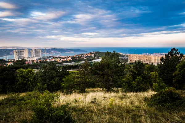 Sunrise in the bay of Trieste — Stock Photo, Image