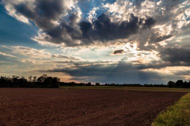 Alanları üzerinde bahar fırtına