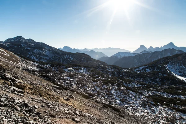 Zimní den v italských Alpách — Stock fotografie