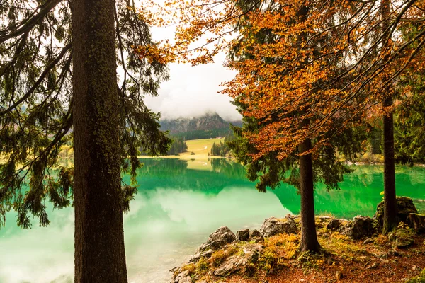 Herfst ochtend in de Alpen — Stockfoto