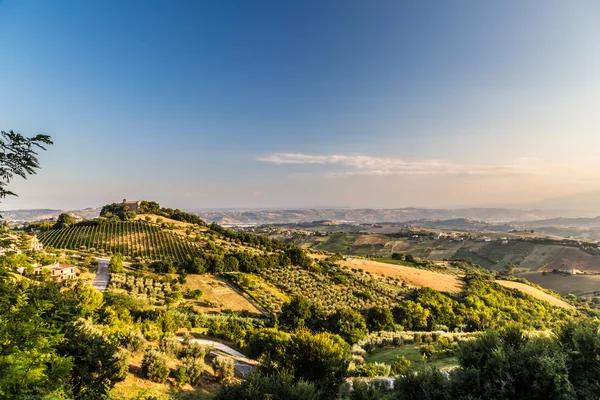 Sunset in the italian countryside — Stock Photo, Image