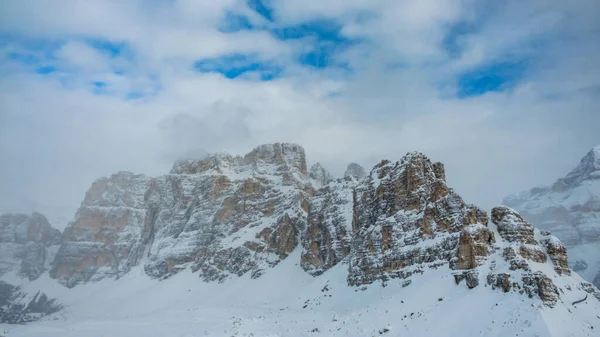 Les Belles Dolomites Italiennes Dans Une Journée Hiver — Photo