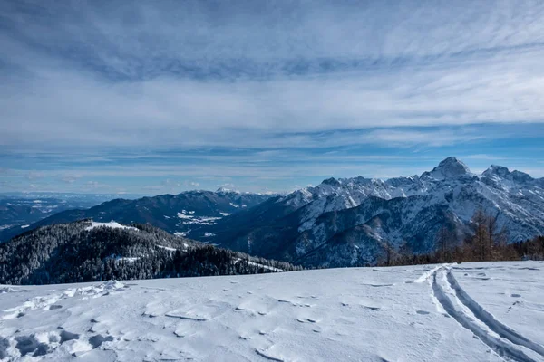 Toppen Tarvisio Italienska Alperna — Stockfoto