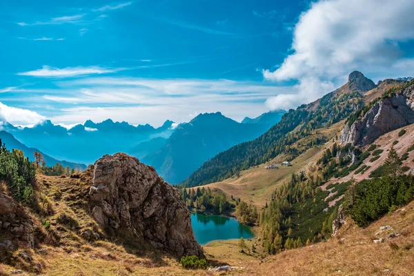 Sunny Autumn Day Carnic Alps Friuli Venezia Giulia Italy — Stock Photo, Image